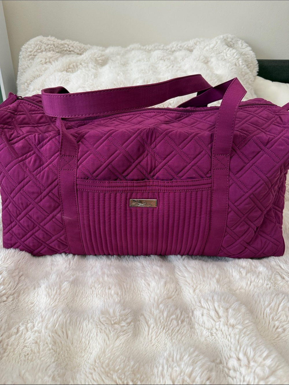 Vera Bradley Plum Quilted Duffel Bag